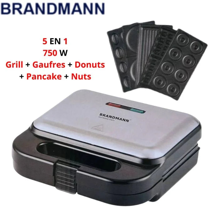 Panineuse inox 5 En 1 – 750W BRANDMANN SM004