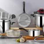 Cocotte 10 Pcs Bonera 6L + 8L En Inox 18/10 Noir Bonera Made in Turkey