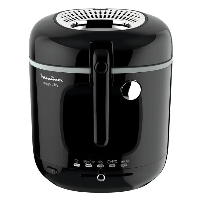 Friteuse Mega 2 KG Xxl pour 8 personnes Moulinex Am480870 Noir