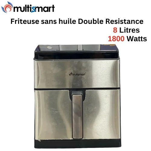 Friteuse Air Fryer Double Resistance multifonction Sans Huile 8L 1800W Multismart MS-AF3638