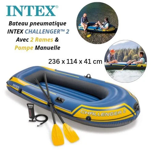INTEX 68367 – Bateau gonflable Challenger 2 (2 places)