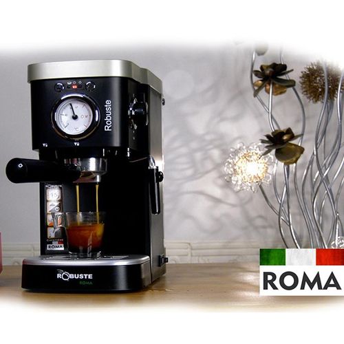 Robuste Machine a cafe a bras Roma Electrique Espresso – 15 Bar -1100 Watts