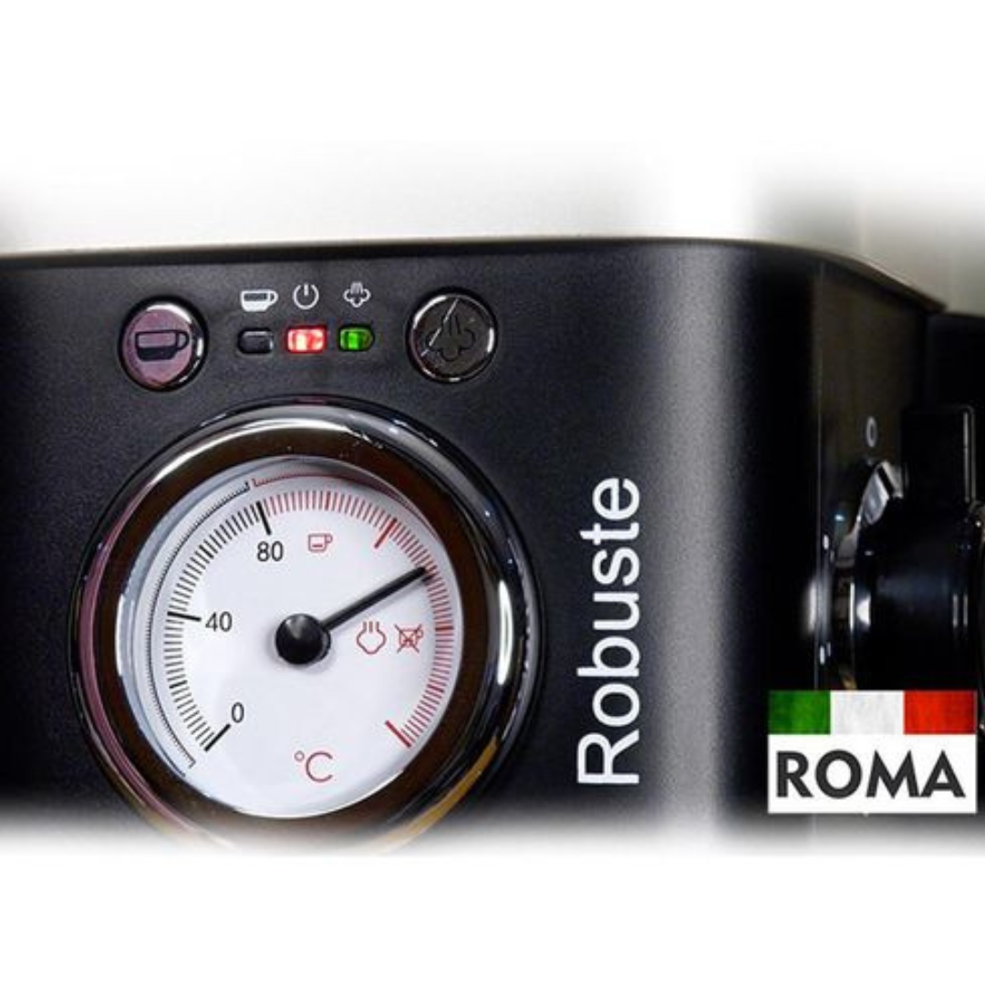 Machine à café a Bras inox 15 bar 1100W 1.2L Café Poudre Robuste Roma