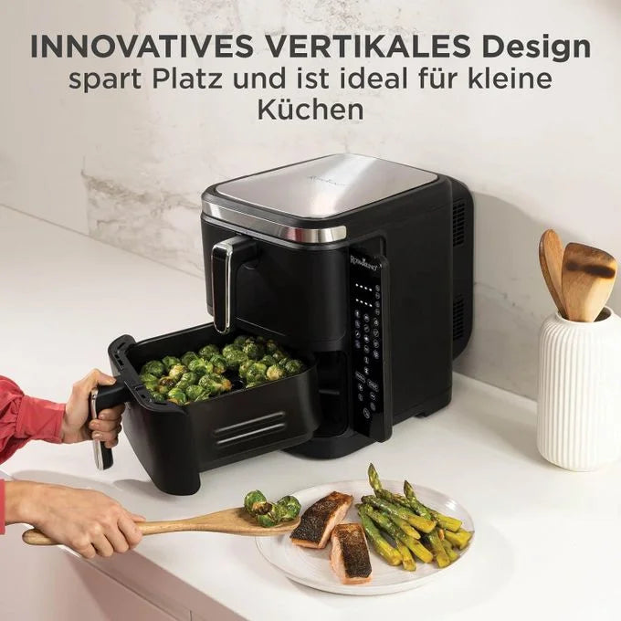 Bergmann Friteuse Air Fryer Sans Huile Double Bac Vertical Avec Fenêtre – 11 L 2800 W Bergmann BAF 9001W