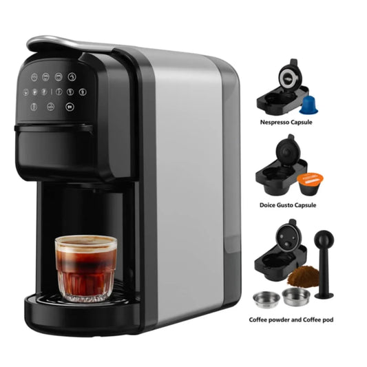 Cafetière inox 4 en 1 Multi-Capsules 20 Bar 1400W Multismart MS-CF2112