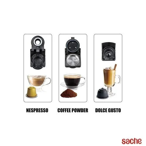 Machine à café 3en1 CRISTOR -19 Bars – 1450W – Noir