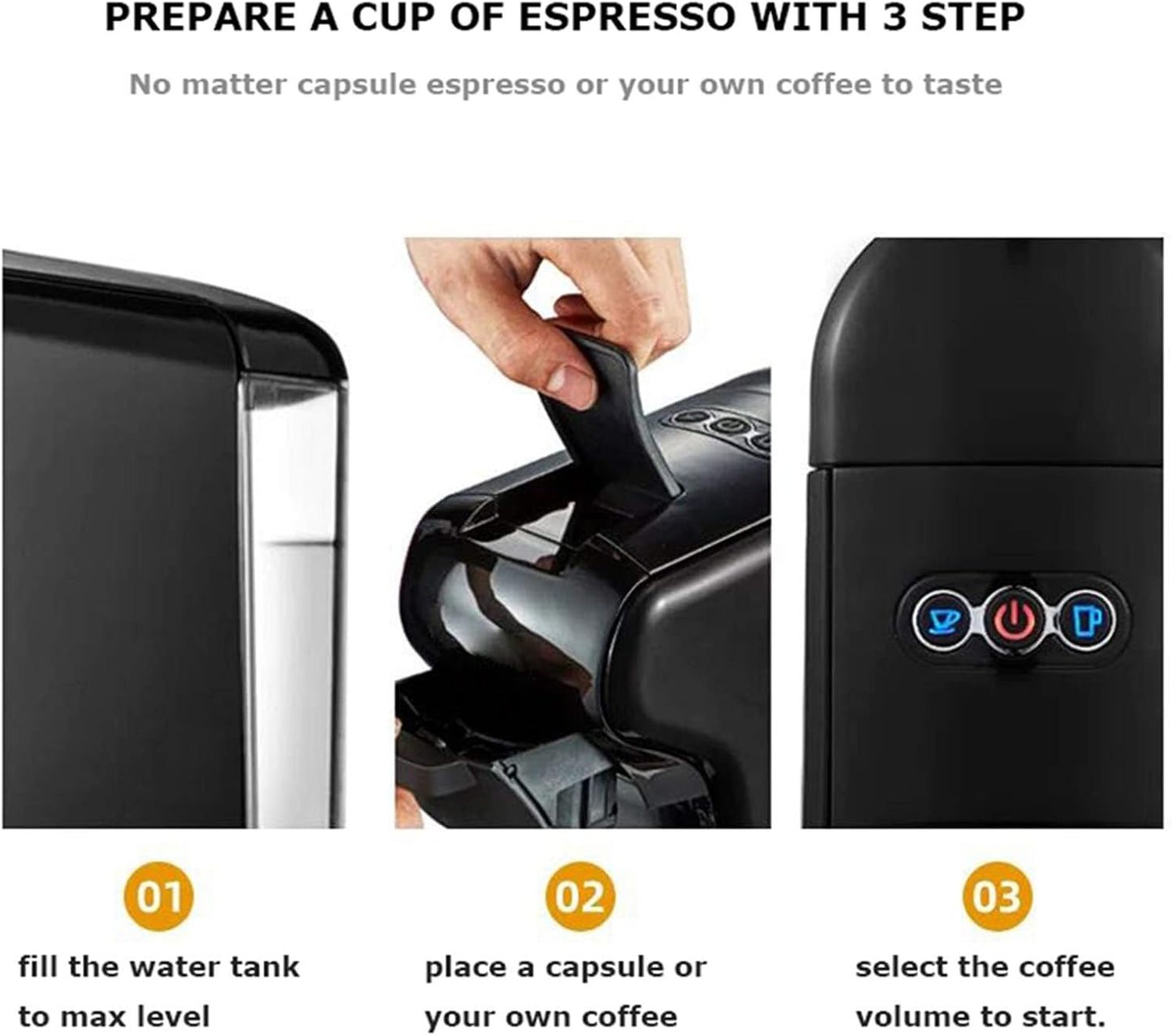 Machine à Café Sonashi SCM‑4986 – 3 en 1 : Capsules, Moulu & Espresso