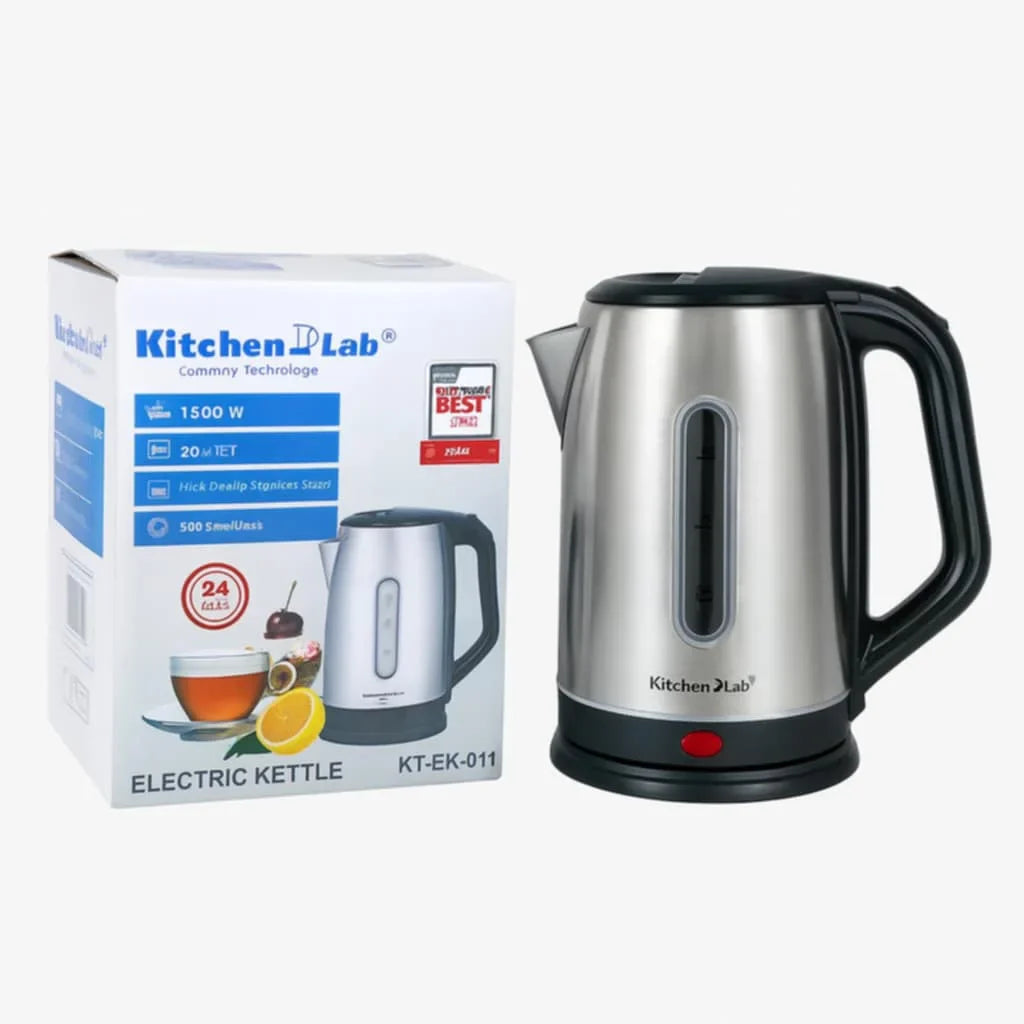 Bouilloire Electrique Sans Fil En inox 02 L 1500W KitchenLab KT-EK-011