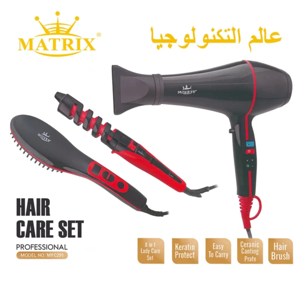 Pack Beauté 3 en1 professionnel Keratin Protech 2000W Céramique Matrix MX-6211