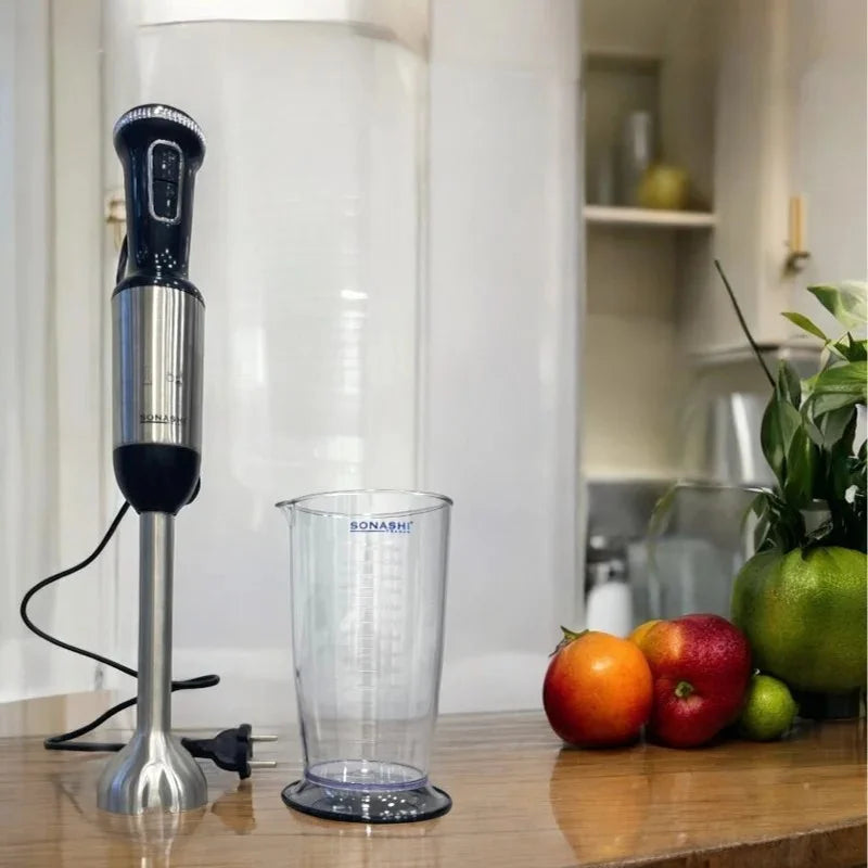 Mixeur plongeant 1200W avec bol en inox Sonashi SHB-189J