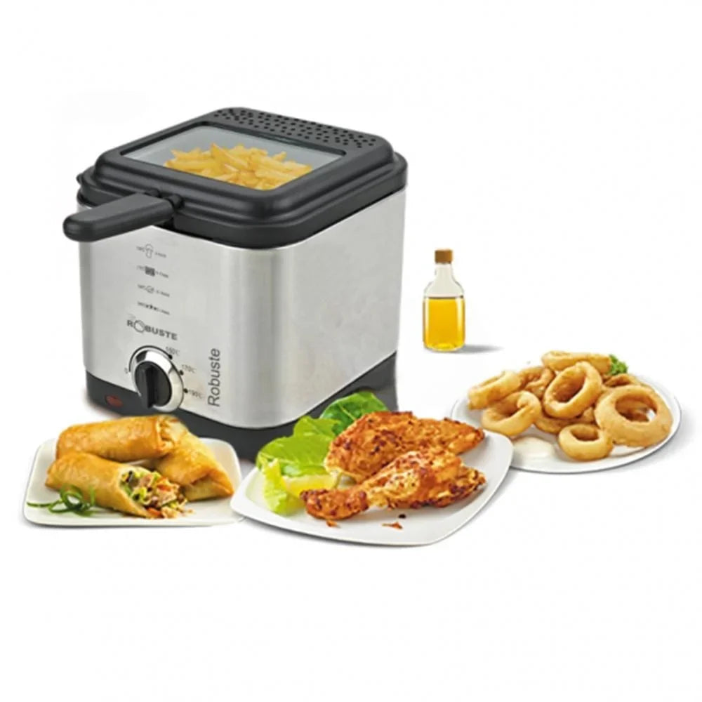 Friteuse inox Électrique 1.5L 900W Robuste DF-09
