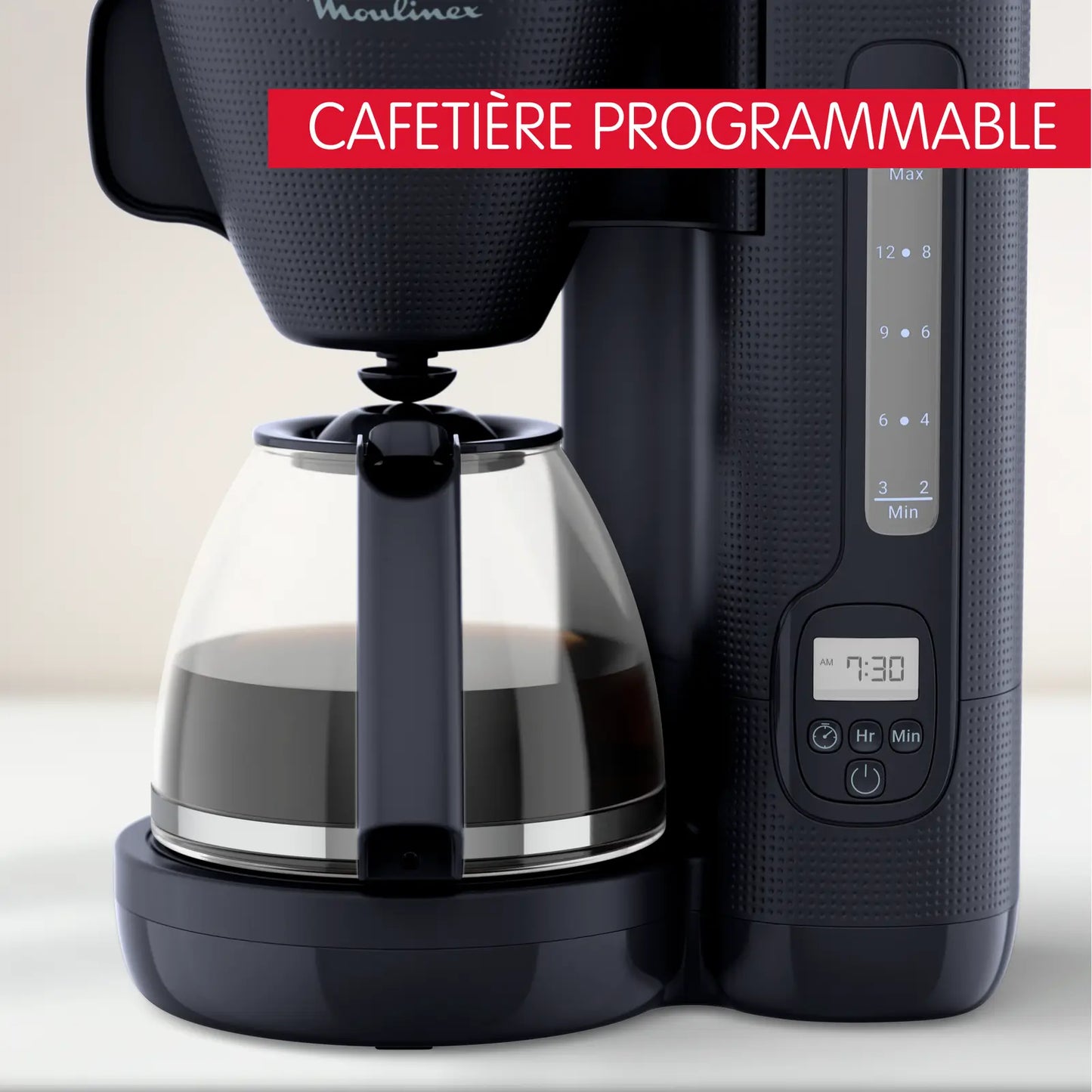 Cafetière filtre Programmable Morning Bleu Nuit FG2M2810 moulinex