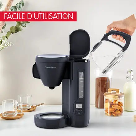 Cafetière filtre Programmable Morning Bleu Nuit FG2M2810 moulinex