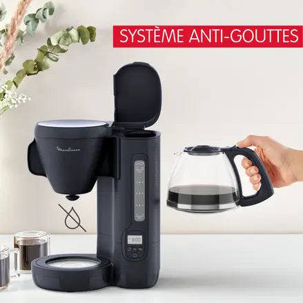 Cafetière filtre Programmable Morning Bleu Nuit FG2M2810 moulinex