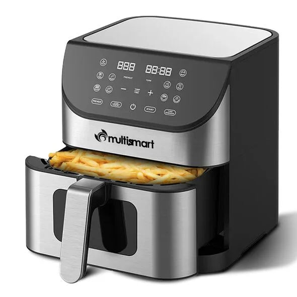 Friteuse INOX Sans Huile Numérique 6L 1500W Avec Fenêtre Multismart MS-AF3336