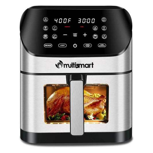 Friteuse INOX Sans Huile Numérique 6L 1500W Avec Fenêtre Multismart MS-AF3336