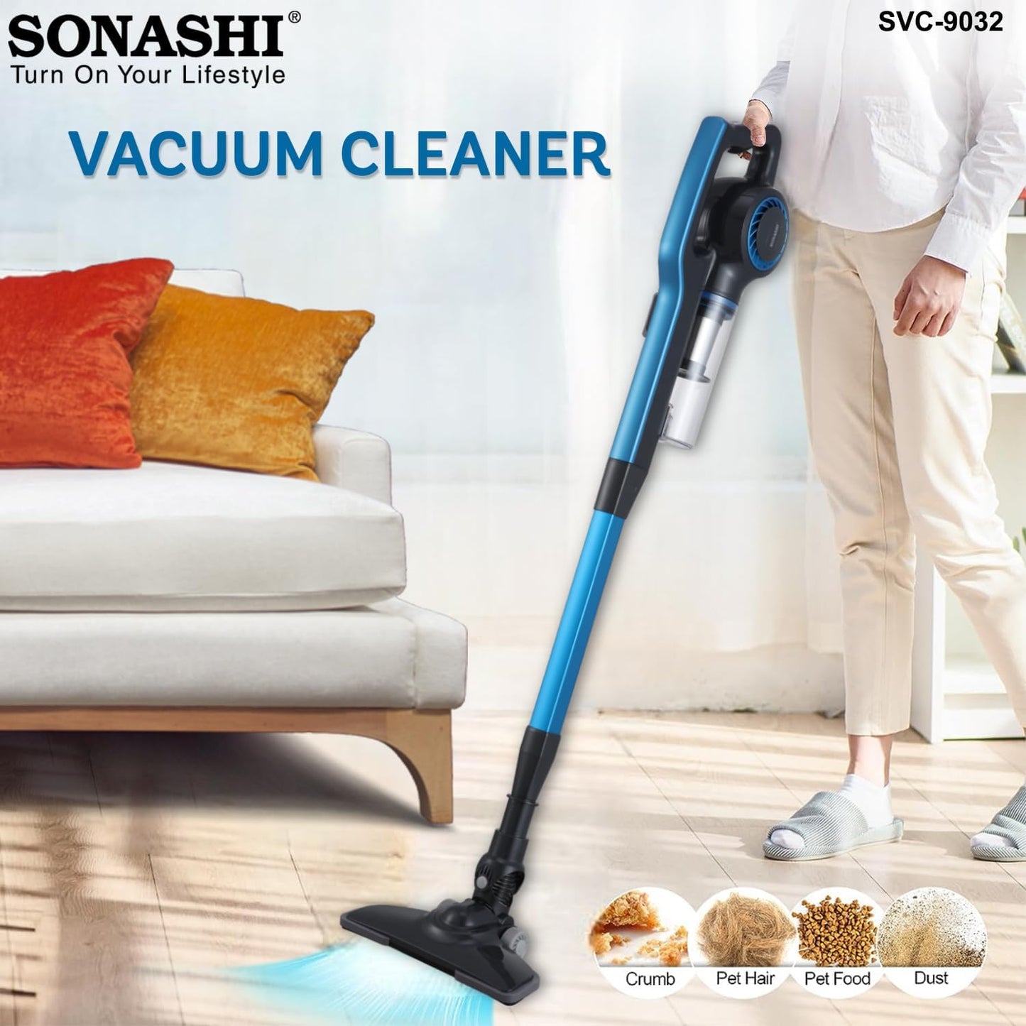 Aspirateur SONASHI Poussière Balai à Main 3 en 1 B