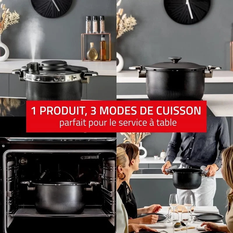 Cocotte minute Cipso Tempo 6L inox noir Seb P4810700