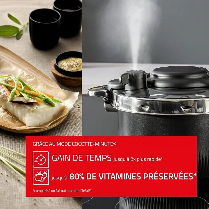 Cocotte minute Cipso Tempo 6L inox noir Seb P4810700