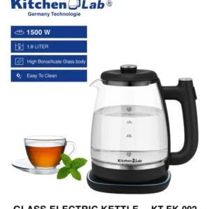 Bouilloire Electrique Sans Fil En verre 1.8L 1500W LED KitchenLab KT-EK-002