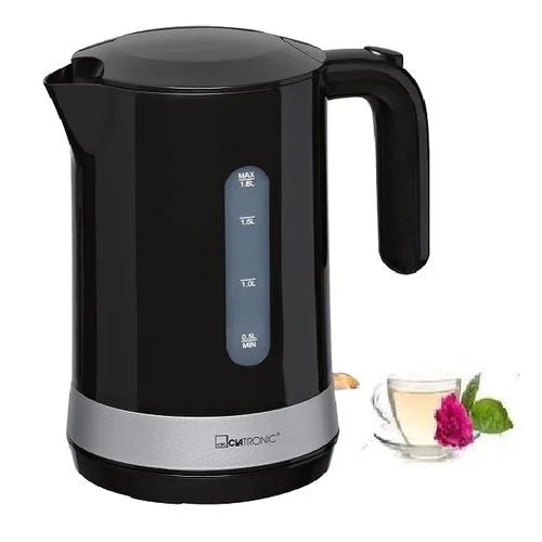 Bouilloire Électrique Sans Fil 1,8 L 2200 W Clatronic Wk3452 Noir