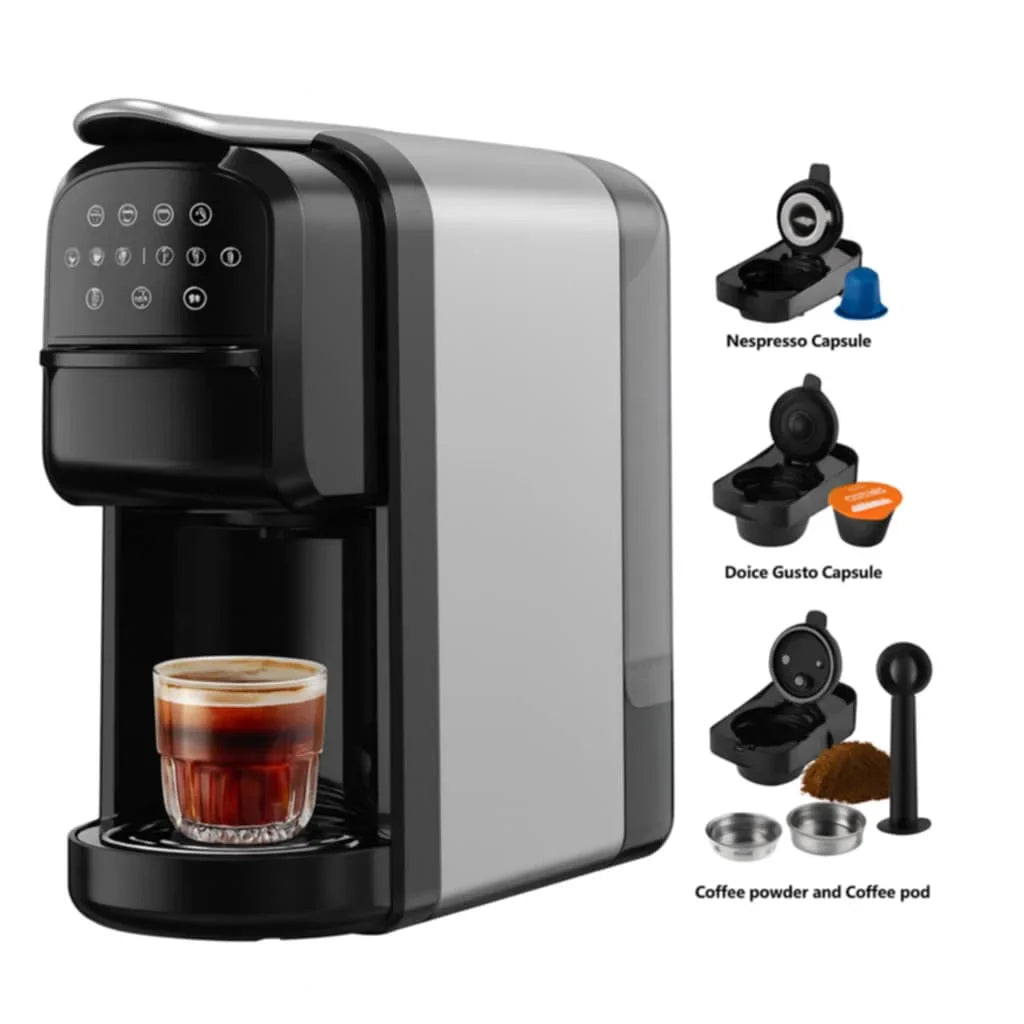 Cafetière inox 4 en 1 Multi-Capsules 20 Bar 1400W Multismart MS-CF2112
