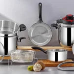 Cocotte 10 Pcs Bonera 6L + 8L En Inox 18/10 Rouge Bordeau