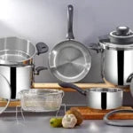 Cocotte 10 Pcs Bonera 6L + 8L En Inox 18/10 Rouge Bordeau