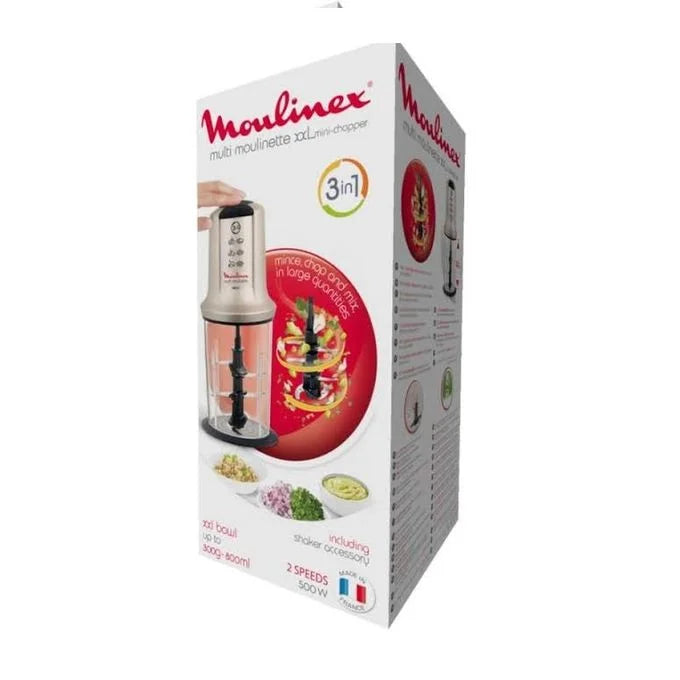 Hachoir Electrique Multi Moulinette 3En1 Bol XXl 800ml 500W Moulinex AT718A10
