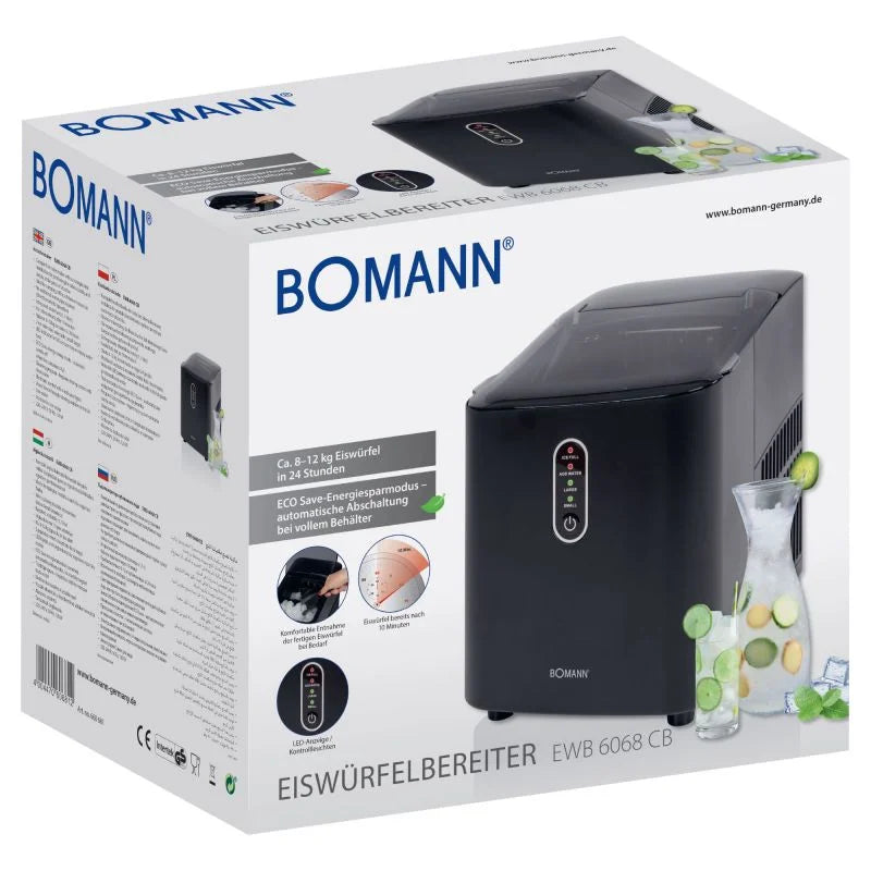 Machine à glaçons 1,1L 12KG Noir Bomann EWB 6068 CB Noir