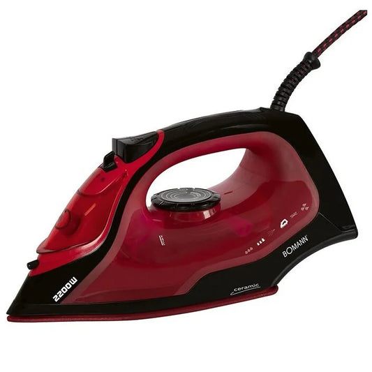 Fer à repasser vapeur avec 7 fonctions 2200W Bomann DB 6035 CB Noir/Rouge