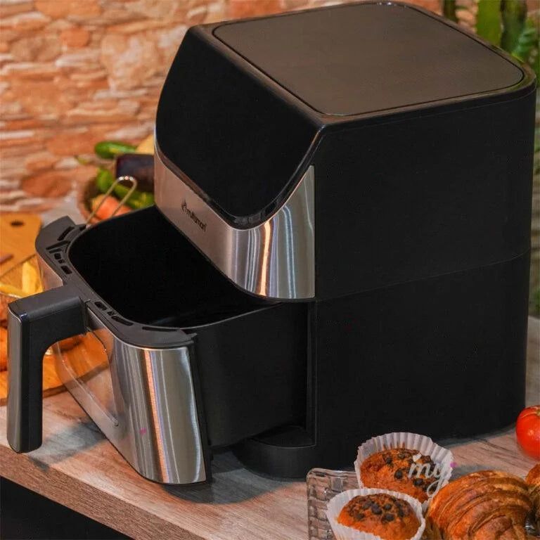 Friteuse INOX Sans Huile Numérique 6L 1500W Avec Fenêtre Multismart MS-AF3336